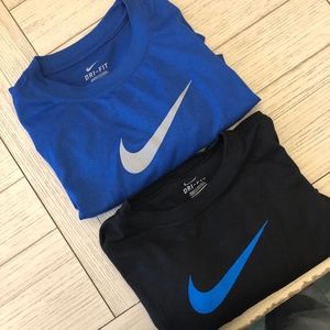Two Boys Nike Long Sleeved Dry-Fit Shirts
